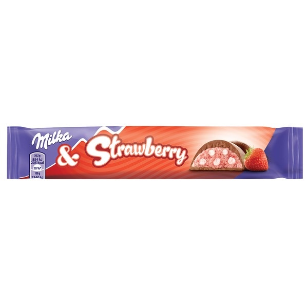 Шоколадный батончик Milka & Strawberry   36,5гр