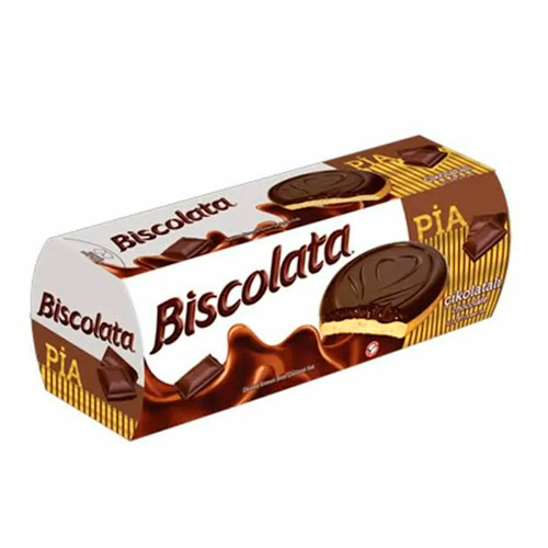 Печенье Biscolata Pia с шок. начинкой покрытой темным шоколадом   100гр