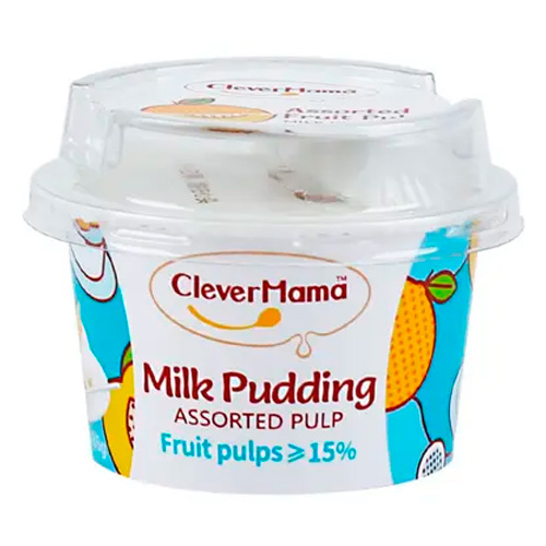 Молочный пудинг CleverMama Assorted Fruits Pulp   85гр