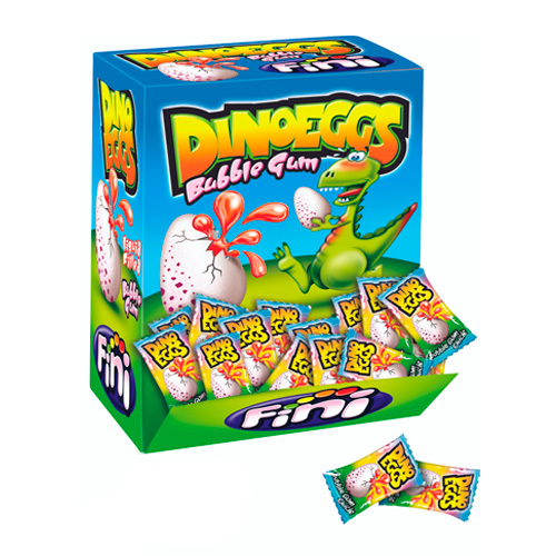Жев.резинка FINI Dino Eggs с Клубничной начинкой  5,5гр