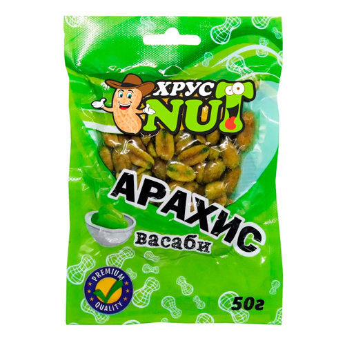Арахис ХрустNut васаби вакуумная упаковка   50гр