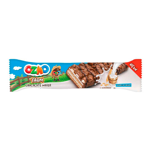 Вафли Ozmo Farm с молочной начинкой покрытые молочным шоколадом с зерном   24гр