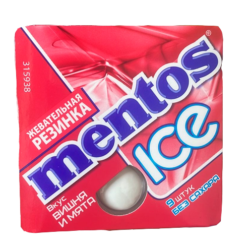 Жевательная резинка Mentos Ice Вишня и Мята 12,9гр.