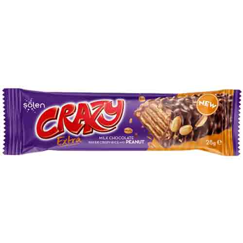 Вафли Crazy Peanut с шоколадно-арахисовой начинкой и возд. рисом   28гр