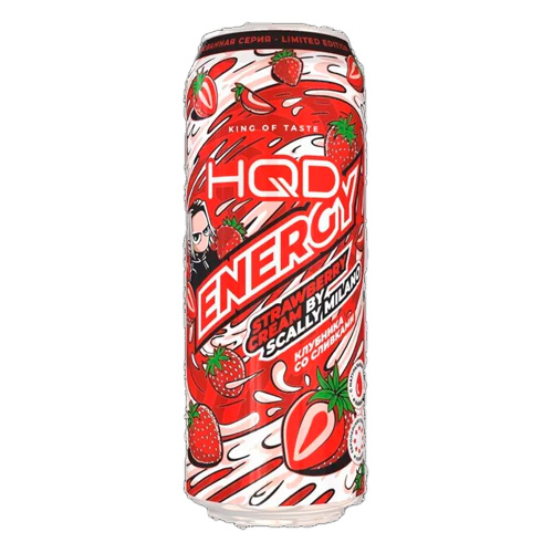 Энергетический напиток HQD Energy Strawberry Cream by Scall Milano   450мл