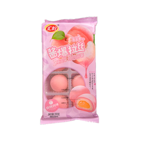 Моти Hua Ning Персик с начинкой из маршмеллоу   208гр