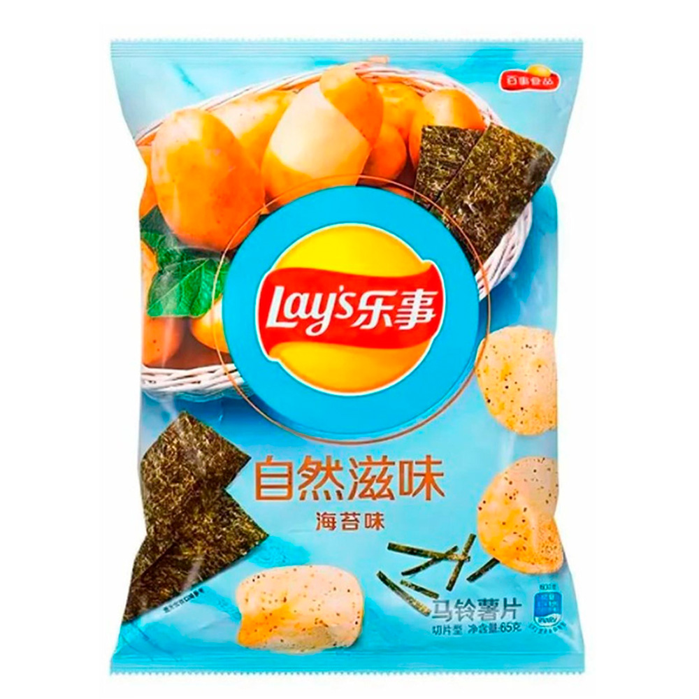 Чипсы Lay's Natural Taste Seaweed Flavor   65гр