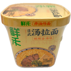 Лапша Wangbaiji в густом бульоне со вкусом кисло-острого золотистого бульона   128гр