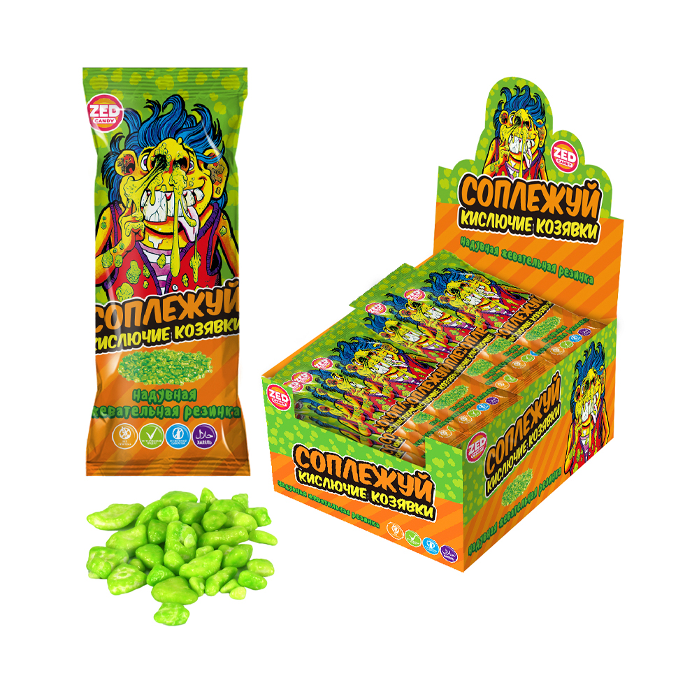 Жев.резинка ZED Candy Кислая со вкусом лайм   18гр