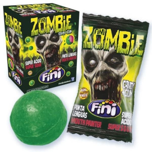 Карамель леденцовая FINI Zombie с жев.резинкой   5,2гр