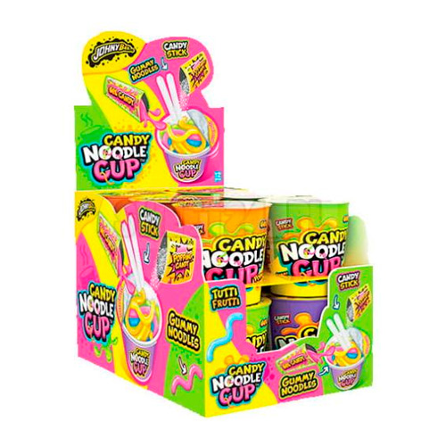 Жев.мармелад Johny Bee +декстрозное драже+гель+шипучка Candy Noodle Cup  65гр