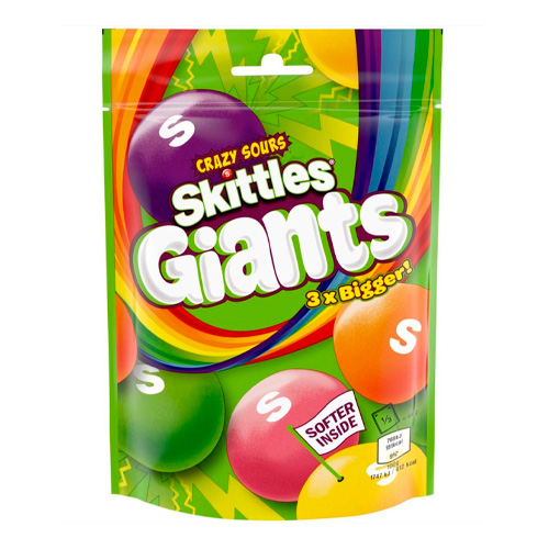 Драже Skittles Grazy Sours Giants   132гр