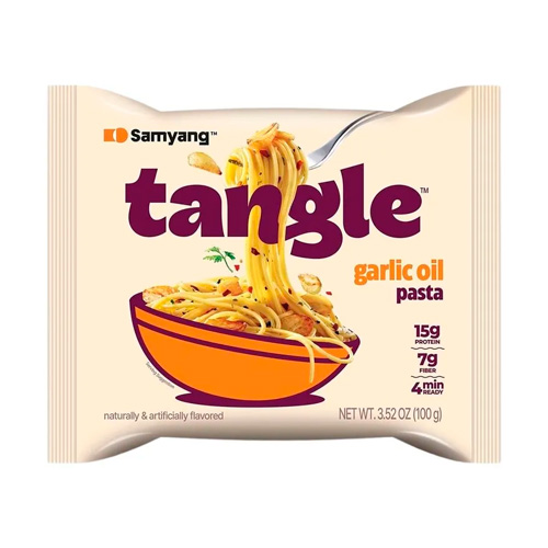 Лапша Samyang TANGLE с чесночно-масляным соусом  пакет 100гр