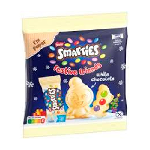 Шоколад фигурный Smarties Festive Friends White Chococlate   65гр