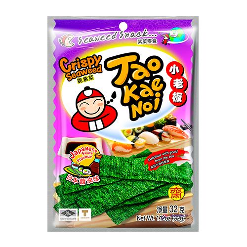 Снеки из морских водорослей Japanese Sauce TAO KAE NOI 32гр.