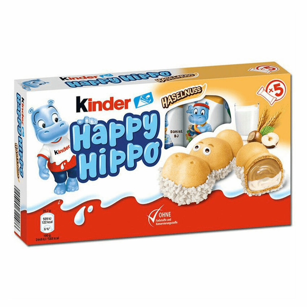 Вафли Kinder Happy Hippo Haselnuss   20,7гр