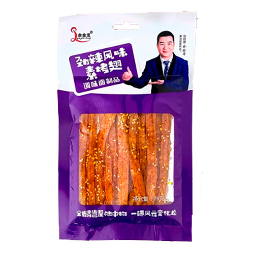 Снек Yujinlong острые со вкусом пряных куриных крылышек   76гр