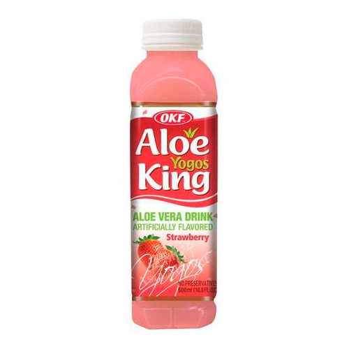 Напиток OKF Aloe Yogos King Strawberry   500мл