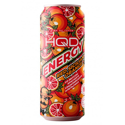 Энергетический напиток HQD Energy Red Sicilian Orange   450мл