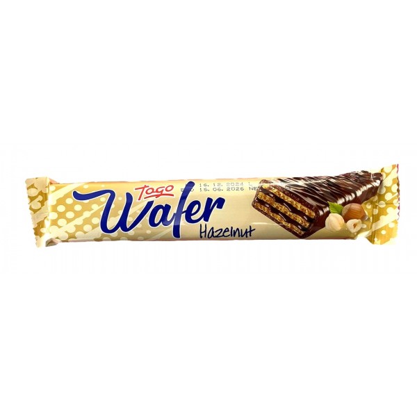 Вафли WAFER в белой шоколадной глазури с ореховой начинкой   30гр
