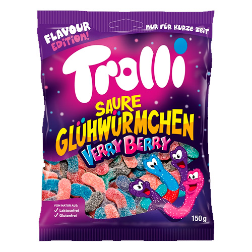 Жев.мармелад Trolli Limited Saure Glühwürmchen Verry Berry   150гр
