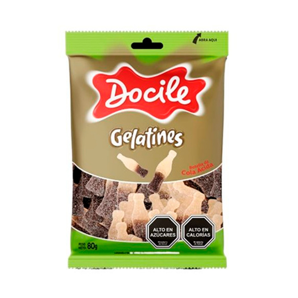 Жев.мармелад DOCILE Gelatines Sour Cola Bottle   80гр