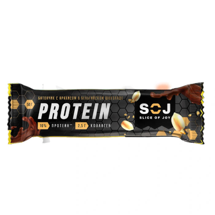 Протеиновый батончик Protein SOJ с арахисом 50г