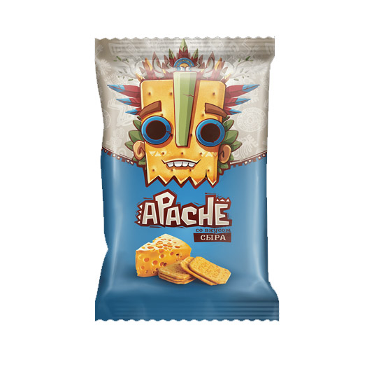 Чипсы-подушечки пшеничные Апаче (Apache) со вкусом Сыра 40гр