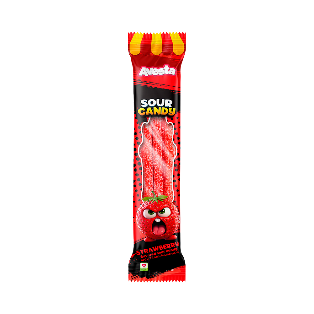 Жев.мармелад AVESTA Sour Candy Strawberry   18гр