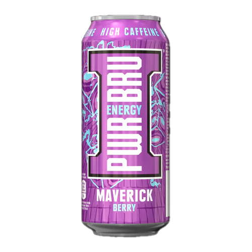 Энергетический напиток PWR BRU Maverick Berry  ж/б 500мл