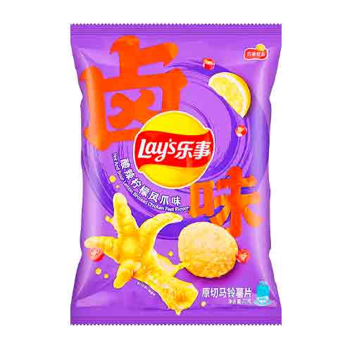 Чипсы Lay's Hot and Sour Lemon Braised Chicken Feet Flavor   70гр