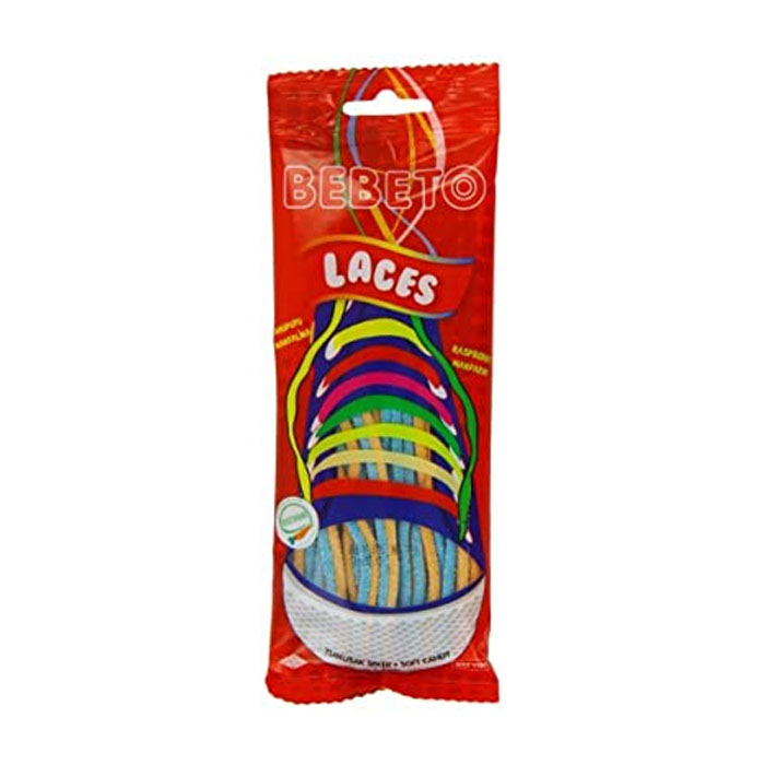 Жев.мармелад BEBETO "LACES" Mandarin-Raspberry 75гр