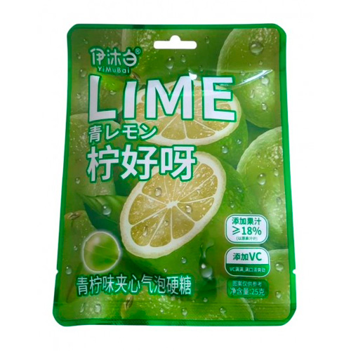 Леденцы YiMuBai со вкусом лайма   25гр
