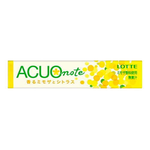 Жев.резинка Lotte ACUO note "Ароматная мимоза и цитрусовые"   21гр