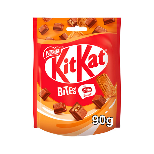 Шоколадный батончик KitKat Bites Lotus Biscoff   90гр