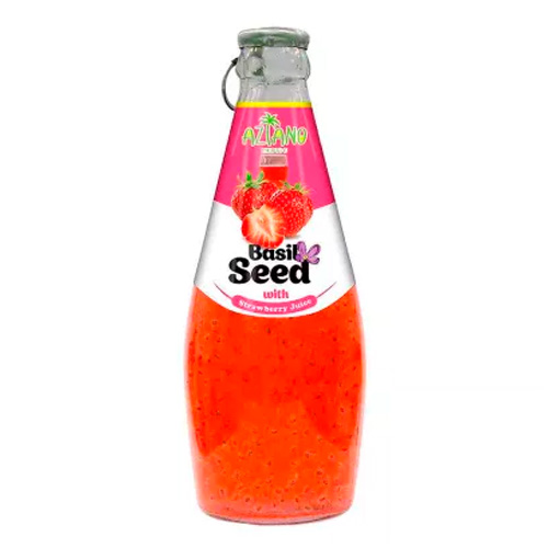 Нектар Aziano Strawberry Juice with Basil Seed   290мл