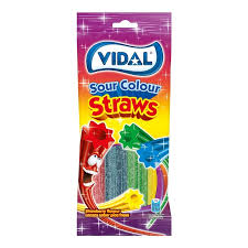 Жев. мармелад Vidal Sour Rainbow Straws 100гр