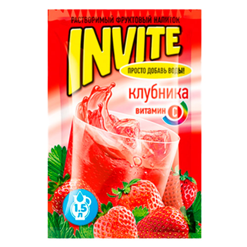 Растворимый напиток Invite Клубника    9гр