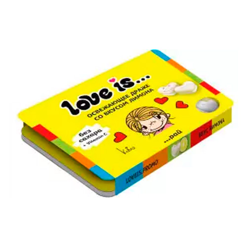 Конфеты Love is освежающие в форме сердца со вкусом Лимона  10,8гр