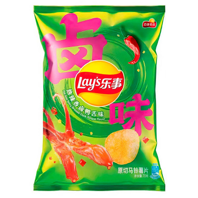 Чипсы Lay's Hot Spicy Braised Duck Tongue   70гр