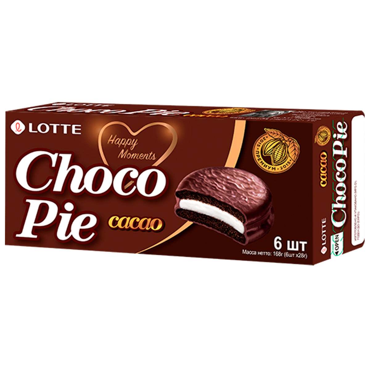 Печенье Lotte CACAO   168гр