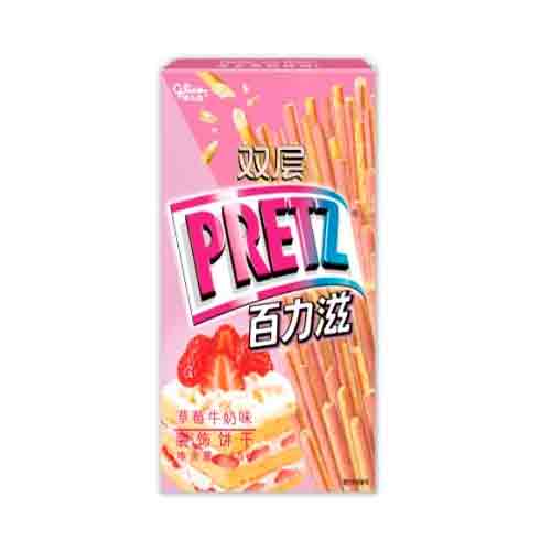 Бисквитные палочки Pretz Strawberry Milk   45гр