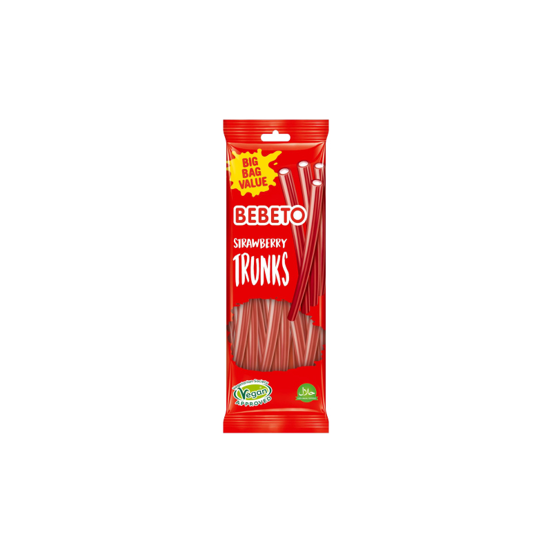 Жев.мармелад Bebeto Fizzy Strawberry Trunks со вкусом клубники 200гр