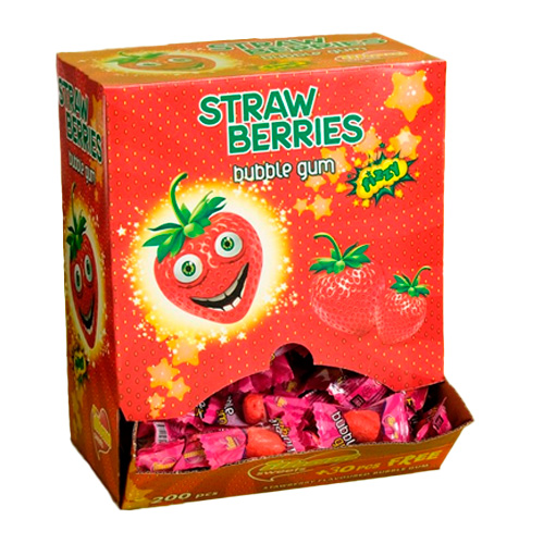 Жев.резинка Ilham Sweets Strawberries (с кислой шипучкой)    3,5гр