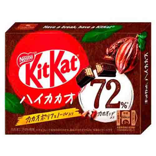 Шоколадный батончик KitKat Little Cocoa 72%  коробка 46гр