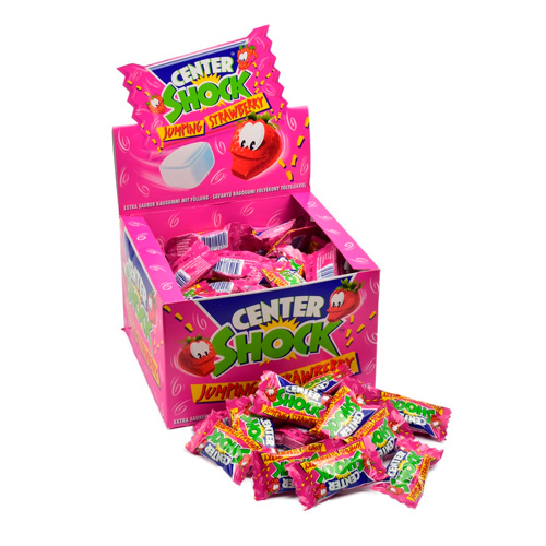 Жев.резинка Center Shock Jumping Strawberry   4гр