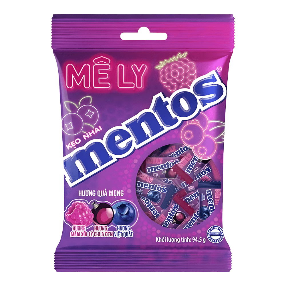 Жев.конфеты Mentos Blackcurrant Blueberry Raspberry   94,5гр