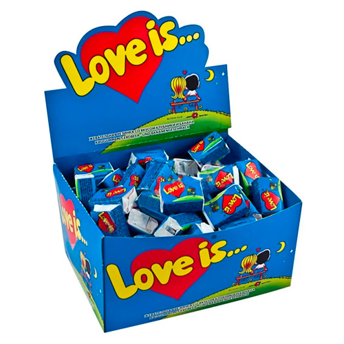 Жев.резинка LOVE IS Клубника и банан   4,5гр